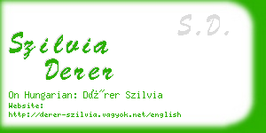 szilvia derer business card